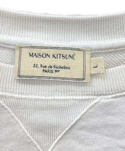 maison kitsune（メゾンキツネ）MAISON KITSUNE (メゾンキツネ) スウェット ホワイト サイズ:Lの古着・服飾アイテム