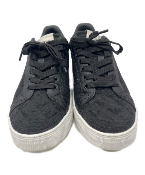 EMPORIO ARMANI（エンポリオアルマーニ）EMPORIO ARMANI (エンポリオアルマーニ) ローカットスニーカー ブラック×ホワイト サイズ:25cmの古着・服飾アイテム