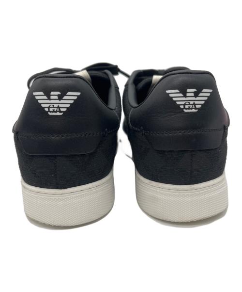 EMPORIO ARMANI（エンポリオアルマーニ）EMPORIO ARMANI (エンポリオアルマーニ) ローカットスニーカー ブラック×ホワイト サイズ:25cmの古着・服飾アイテム