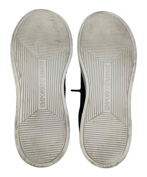 EMPORIO ARMANI（エンポリオアルマーニ）EMPORIO ARMANI (エンポリオアルマーニ) ローカットスニーカー ブラック×ホワイト サイズ:25cmの古着・服飾アイテム