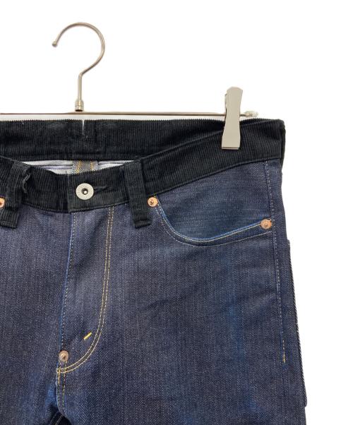 eYe COMME des GARCONS JUNYAWATANABE MAN（アイ コム デ ギャルソン ジュンヤ ワタナベ マン）eYe COMME des GARCONS JUNYAWATANABE MAN (アイ コム デ ギャルソン ジュンヤ ワタナベ マン) LEVI'S (リーバイス) 再構築デニムパンツ インディゴ×ブラック サイズ:XSの古着・服飾アイテム