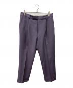 WACKO MARIA×DORMEUILワコマリア×ドーメル）の古着「モヘヤ混タックパンツ」｜パープル