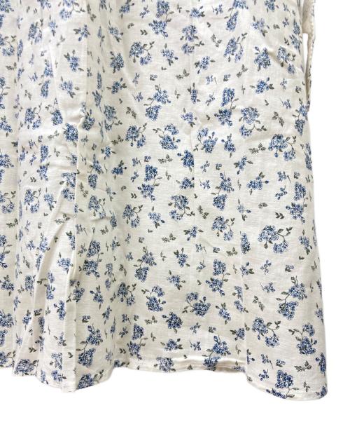 Samansa Mos2（サマンサモスモス）Samansa Mos2 (サマンサモスモス) 長袖ワンピース ホワイト×ブルー サイズ:FREE 未使用品の古着・服飾アイテム