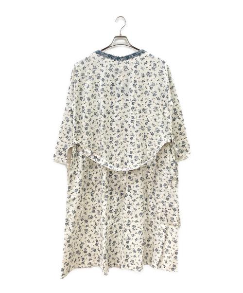 Samansa Mos2（サマンサモスモス）Samansa Mos2 (サマンサモスモス) 長袖ワンピース ホワイト×ブルー サイズ:FREE 未使用品の古着・服飾アイテム