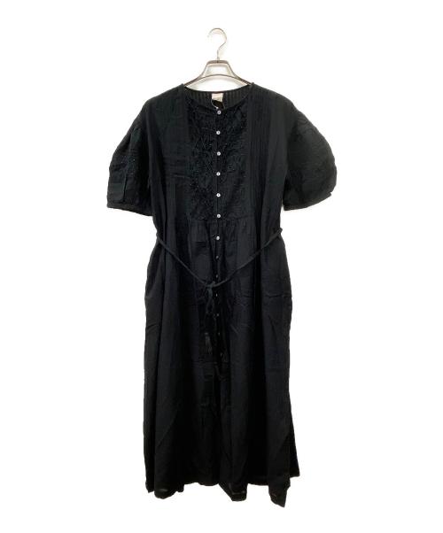 TSUHARU by samansa Mos2（ツハル バイ サマンサモスモス）TSUHARU by samansa Mos2 (ツハル バイ サマンサモスモス) 半袖ワンピース ブラック サイズ:FREE 未使用品の古着・服飾アイテム