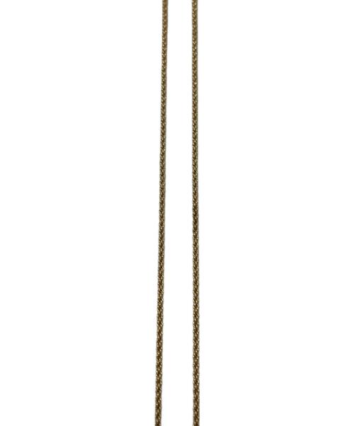 Christian Dior（クリスチャン ディオール）Christian Dior (クリスチャン ディオール) ロゴラインストーンネックレス ゴールド×ブラックの古着・服飾アイテム