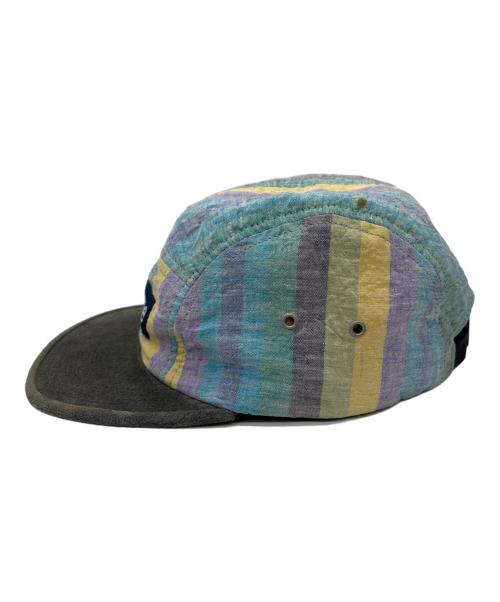SUPREME（シュプリーム）Supreme (シュプリーム) striped linen suede canp cap マルチカラーの古着・服飾アイテム