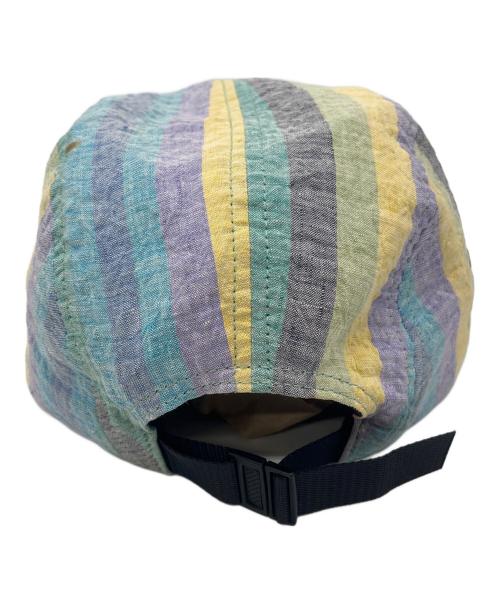 SUPREME（シュプリーム）Supreme (シュプリーム) striped linen suede canp cap マルチカラーの古着・服飾アイテム