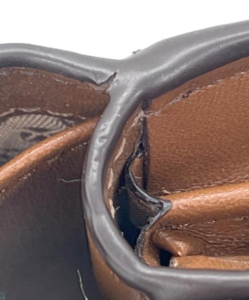 MICHAEL KORS（マイケル・コース）MICHAEL KORS (マイケルコース) ビルフォールド ジップ コンパクトウォレット ミディアム ベージュ×ブラウンの古着・服飾アイテム