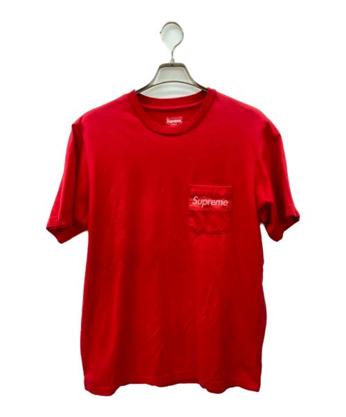 SUPREME（シュプリーム）SUPREME (シュプリーム) Mesh Stripe Pocket Tee レッド サイズ:Mの古着・服飾アイテム
