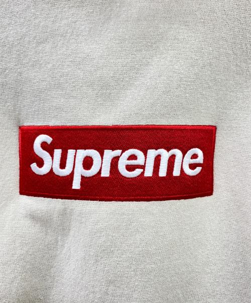 SUPREME（シュプリーム）Supreme (シュプリーム) Box Logo Hooded Sweatshirt ベージュ×レッド サイズ:Lの古着・服飾アイテム