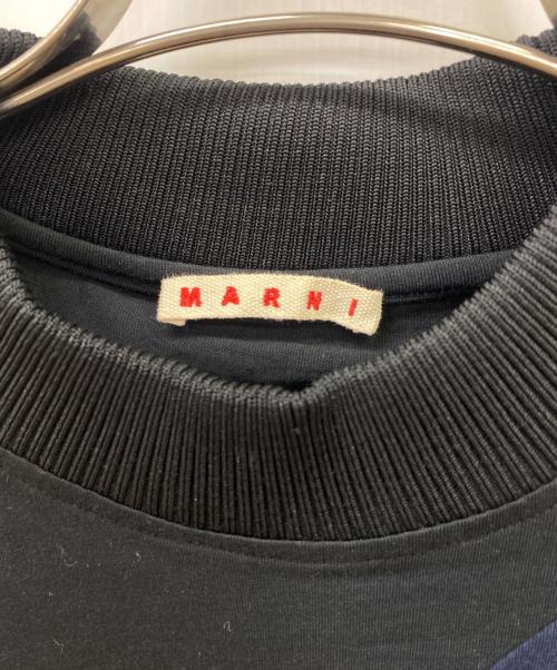 MARNI（マルニ）MARNI (マルニ) 半袖カットソー ブラック×グリーン サイズ:38の古着・服飾アイテム