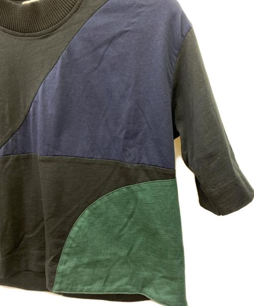 MARNI（マルニ）MARNI (マルニ) 半袖カットソー ブラック×グリーン サイズ:38の古着・服飾アイテム