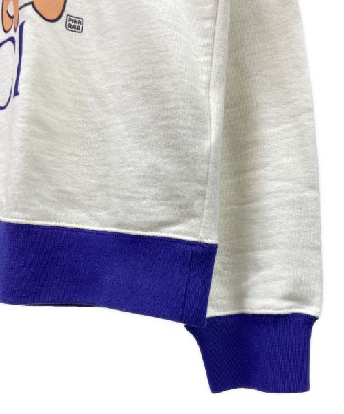 GUCCI（グッチ）GUCCI (グッチ) PIKARAR Kawaii プリントコットンスウェットシャツ ホワイト×パープル サイズ:Mの古着・服飾アイテム