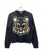 KENZOケンゾー）の古着「K-tiger Sweatshirt」｜ブラック×ブルー