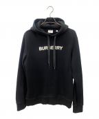 BURBERRYバーバリー）の古着「Logo Print Hood」｜ブラック×ホワイト