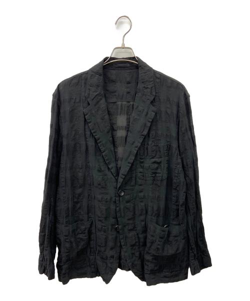 ISSEY MIYAKE MEN（イッセイミヤケメン）ISSEY MIYAKE MEN (イッセイミヤケメン) リネンコットンジャケット ブラック サイズ:3の古着・服飾アイテム