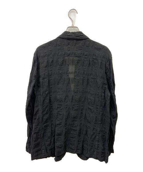 ISSEY MIYAKE MEN（イッセイミヤケメン）ISSEY MIYAKE MEN (イッセイミヤケメン) リネンコットンジャケット ブラック サイズ:3の古着・服飾アイテム