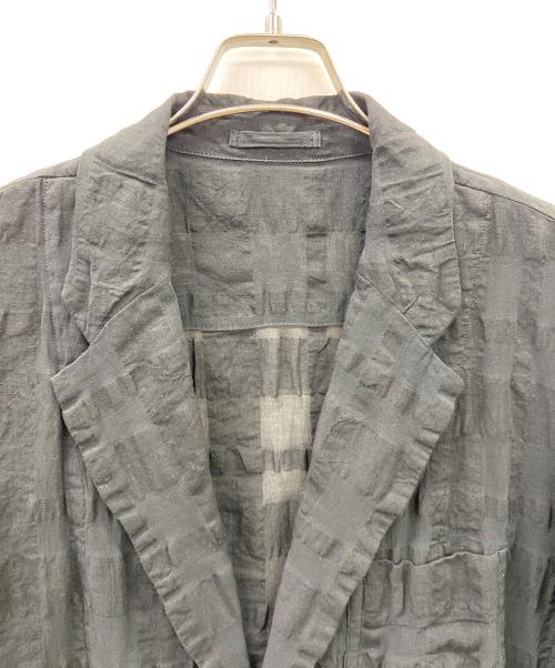 ISSEY MIYAKE MEN（イッセイミヤケメン）ISSEY MIYAKE MEN (イッセイミヤケメン) リネンコットンジャケット ブラック サイズ:3の古着・服飾アイテム