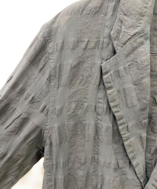 ISSEY MIYAKE MEN（イッセイミヤケメン）ISSEY MIYAKE MEN (イッセイミヤケメン) リネンコットンジャケット ブラック サイズ:3の古着・服飾アイテム