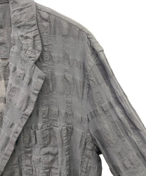 ISSEY MIYAKE MEN（イッセイミヤケメン）ISSEY MIYAKE MEN (イッセイミヤケメン) リネンコットンジャケット ブラック サイズ:3の古着・服飾アイテム