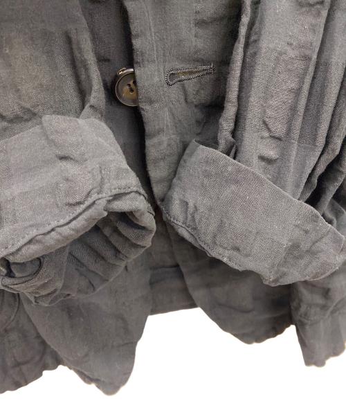 ISSEY MIYAKE MEN（イッセイミヤケメン）ISSEY MIYAKE MEN (イッセイミヤケメン) リネンコットンジャケット ブラック サイズ:3の古着・服飾アイテム