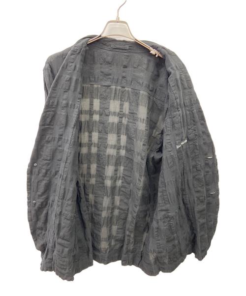 ISSEY MIYAKE MEN（イッセイミヤケメン）ISSEY MIYAKE MEN (イッセイミヤケメン) リネンコットンジャケット ブラック サイズ:3の古着・服飾アイテム