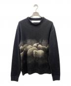 Soeソーイ）の古着「厚手ニット」｜ブラック×ホワイト