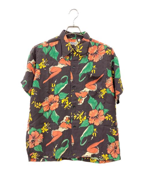 Sun Surf（サンサーフ）Sun Surf (サンサーフ) 半袖シャツ ブラウン×オレンジ サイズ:Mの古着・服飾アイテム