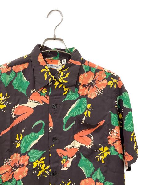 Sun Surf（サンサーフ）Sun Surf (サンサーフ) 半袖シャツ ブラウン×オレンジ サイズ:Mの古着・服飾アイテム