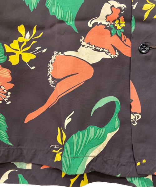 Sun Surf（サンサーフ）Sun Surf (サンサーフ) 半袖シャツ ブラウン×オレンジ サイズ:Mの古着・服飾アイテム