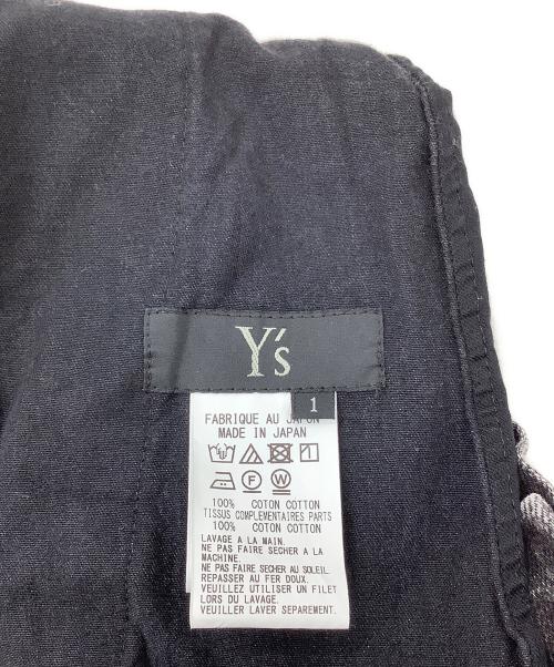Y's（ワイズ）Y's (ワイズ) 8OZ BLEACHED DENIM FRONT TUCKED WIDE PANTS ブラック サイズ:1の古着・服飾アイテム