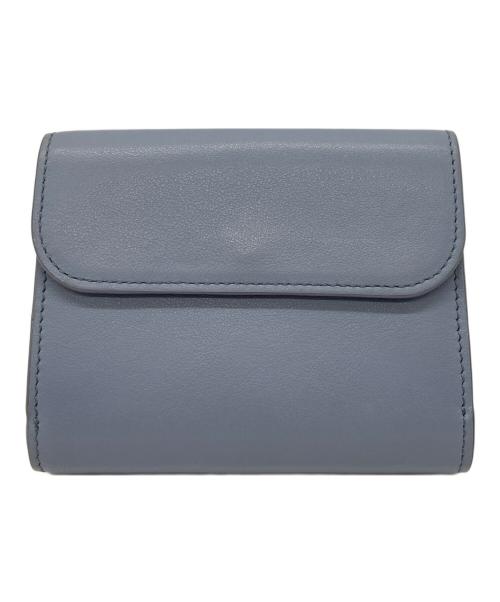 Chloe（クロエ）Chloe (クロエ) 3つ折り財布 ブルーの古着・服飾アイテム