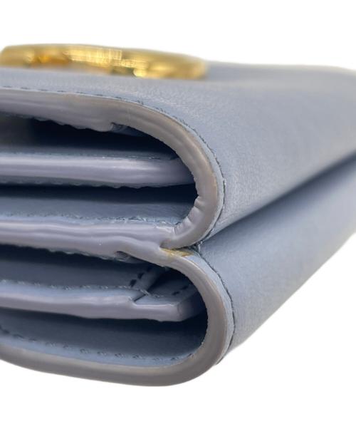 Chloe（クロエ）Chloe (クロエ) 3つ折り財布 ブルーの古着・服飾アイテム