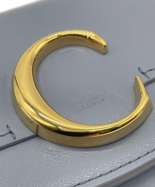 Chloe（クロエ）Chloe (クロエ) 3つ折り財布 ブルーの古着・服飾アイテム