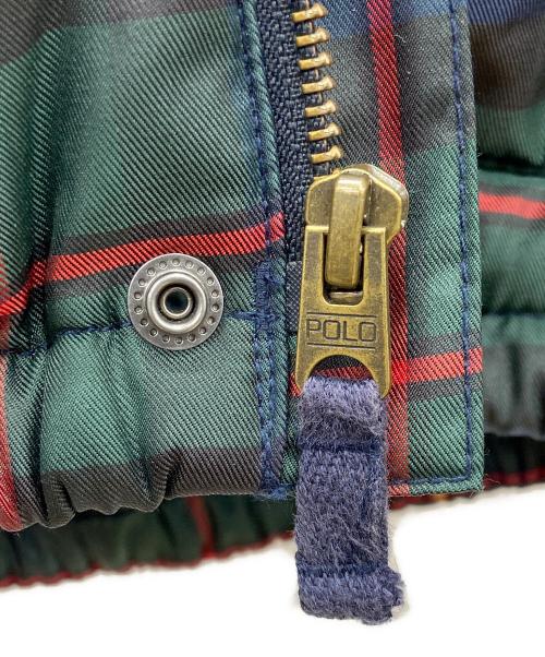 POLO RALPH LAUREN（ポロ・ラルフローレン）POLO RALPH LAUREN (ポロ・ラルフローレン) POLO RALPH LAUREN　ダウンジャケット　 80s-90s グリーン×ネイビー サイズ:Mの古着・服飾アイテム