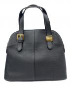 Burberry'sバーバリー）の古着「レザーハンドバッグ」｜ブラック×ゴールド