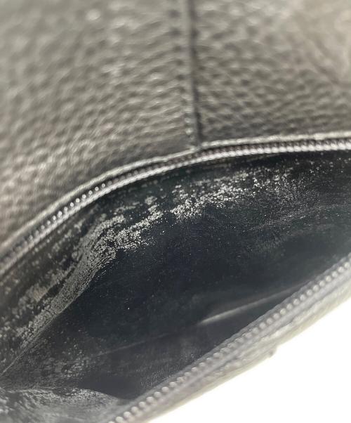 Burberry's（バーバリー）Burberry's (バーバリーズ) レザーハンドバッグ ブラック×ゴールドの古着・服飾アイテム