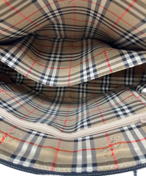 Burberry's（バーバリー）Burberry's (バーバリーズ) レザーハンドバッグ ブラック×ゴールドの古着・服飾アイテム
