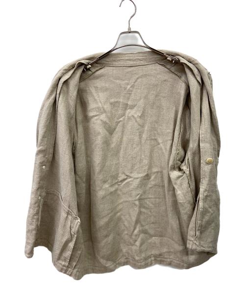 nestrobe confect（ネストローブ コンフェクト）nestrobe confect (ネストローブ コンフェクト) リネンジャケット ブラウン サイズ:3の古着・服飾アイテム