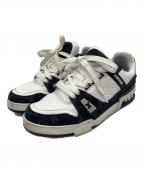 LOUIS VUITTONルイ ヴィトン）の古着「ローカットスニーカー/LVトレーナー」｜ホワイト×ブラック