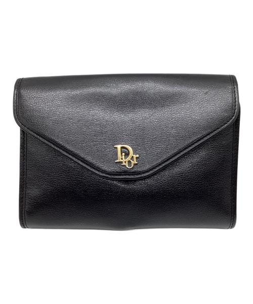 Christian Dior（クリスチャン ディオール）Christian Dior (クリスチャン ディオール) クラッチバッグ/ショルダーバッグ ブラック×ゴールドの古着・服飾アイテム
