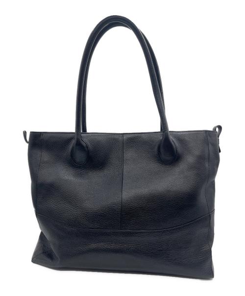 PID（ピーアイディー）PID (ピーアイディー) レザートートバッグ ブラックの古着・服飾アイテム