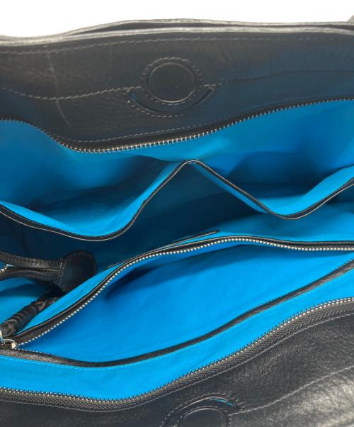 PID（ピーアイディー）PID (ピーアイディー) レザートートバッグ ブラックの古着・服飾アイテム