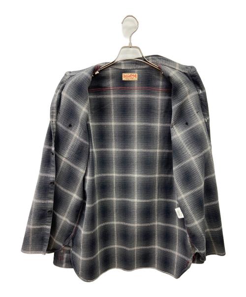 SUGAR CANE（シュガーケーン）SUGAR CANE (シュガーケーン) ネルシャツ グレー×ホワイト サイズ:Lの古着・服飾アイテム
