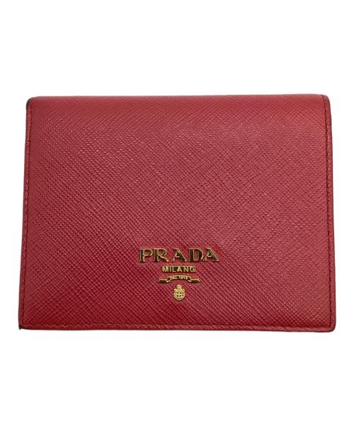 PRADA（プラダ）PRADA (プラダ) 2つ折り財布 レッドの古着・服飾アイテム