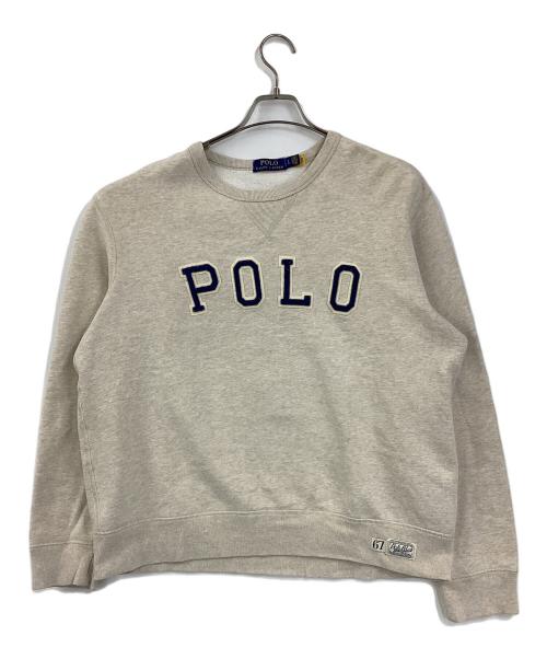 POLO RALPH LAUREN（ポロ・ラルフローレン）POLO RALPH LAUREN (ポロ・ラルフローレン) ロゴスウェット アイボリー サイズ:Lの古着・服飾アイテム