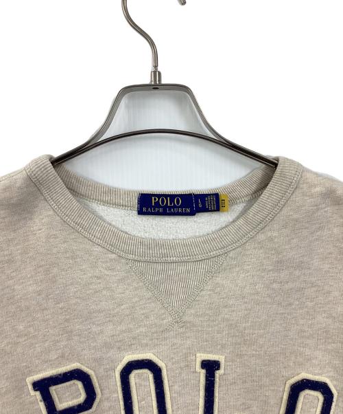 POLO RALPH LAUREN（ポロ・ラルフローレン）POLO RALPH LAUREN (ポロ・ラルフローレン) ロゴスウェット アイボリー サイズ:Lの古着・服飾アイテム