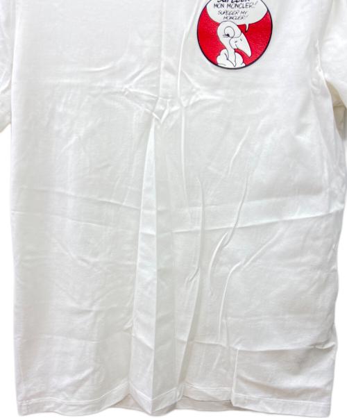 MONCLER（モンクレール）MONCLER (モンクレール) 半袖カットソー ホワイト×レッド サイズ:-の古着・服飾アイテム