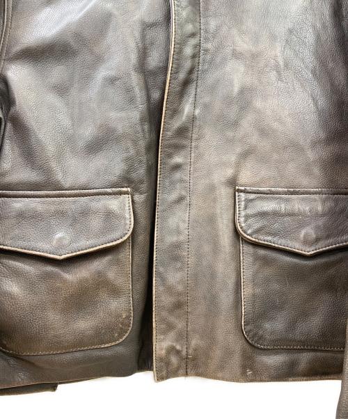 INDIANA JONES（インディアナジョーンズ）INDIANA JONES (インディアナジョーンズ) レザージャケット ブラウン サイズ:Lの古着・服飾アイテム